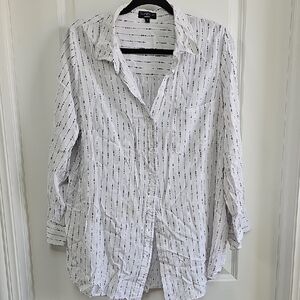 Velvet Heart Black and White Striped Shirt